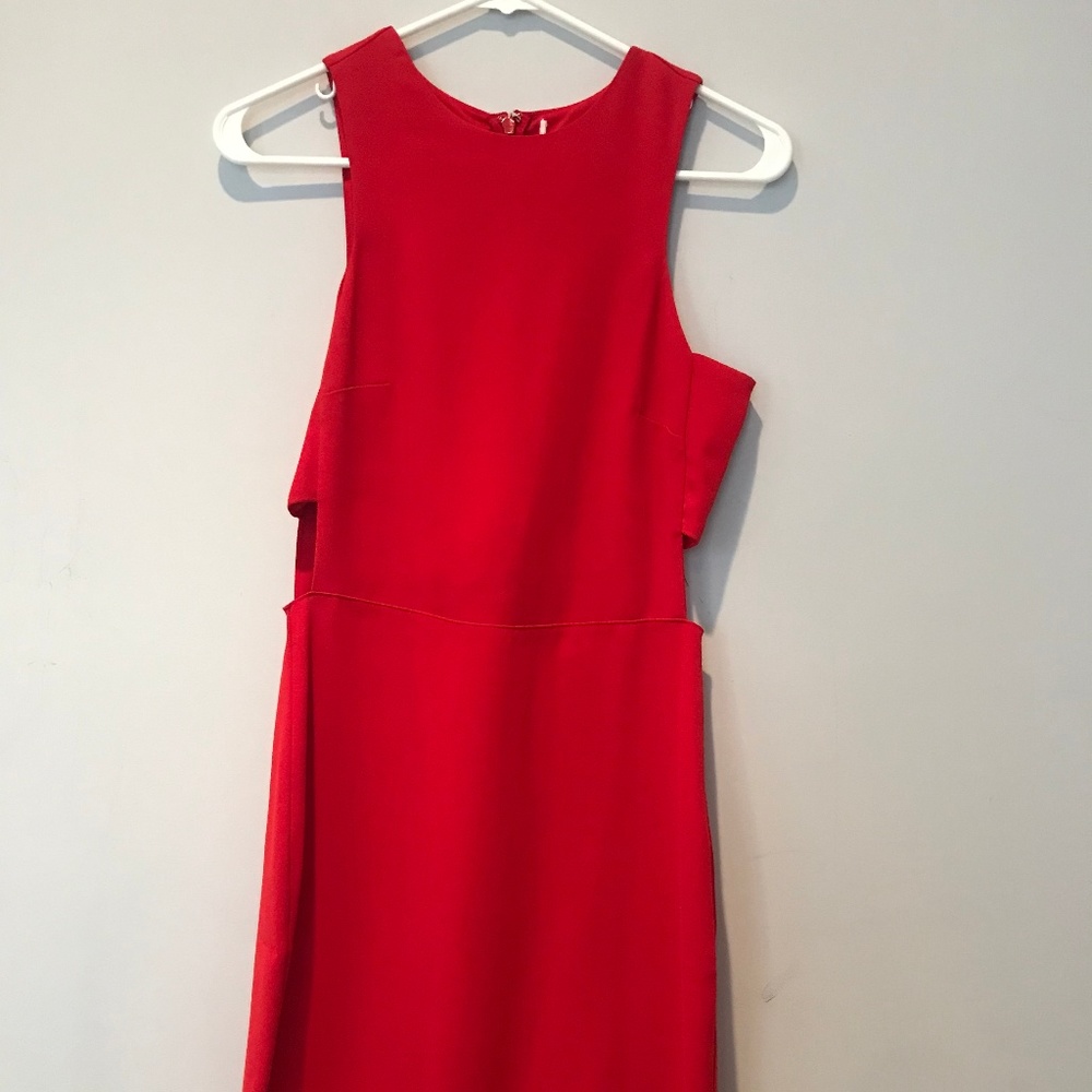 Lulus Red Side Cut Out Dress
